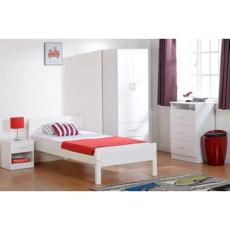 Amber Wooden Bed Frame - White & Grey Available - 3ft