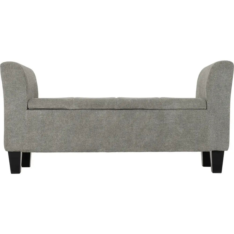 Amelia Storage Ottoman - Dark Grey Fabric - Ottoman