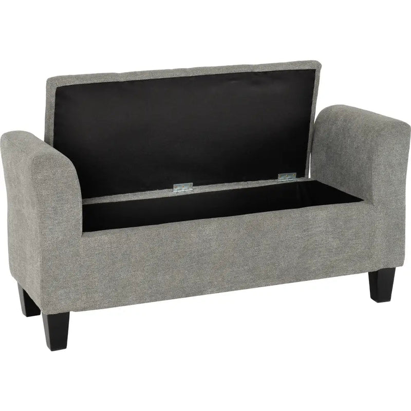 Amelia Storage Ottoman - Dark Grey Fabric - Ottoman