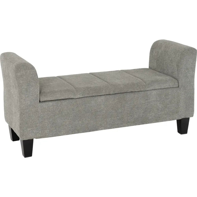 Amelia Storage Ottoman - Dark Grey Fabric - Ottoman
