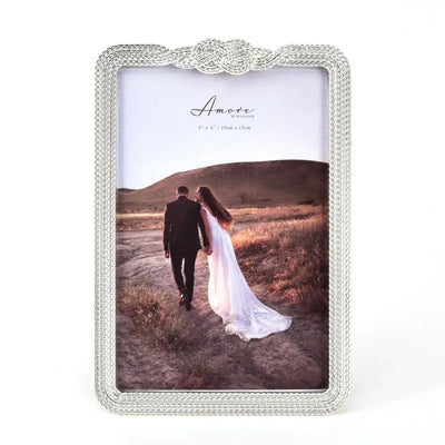 Amore Silver-Plated Infinity 3D Knot Frame - 4’’ X 6’’