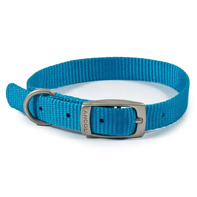 Ancol Viva Buckle Dog Collar 1 20-26cm Blue - Pet Supplies
