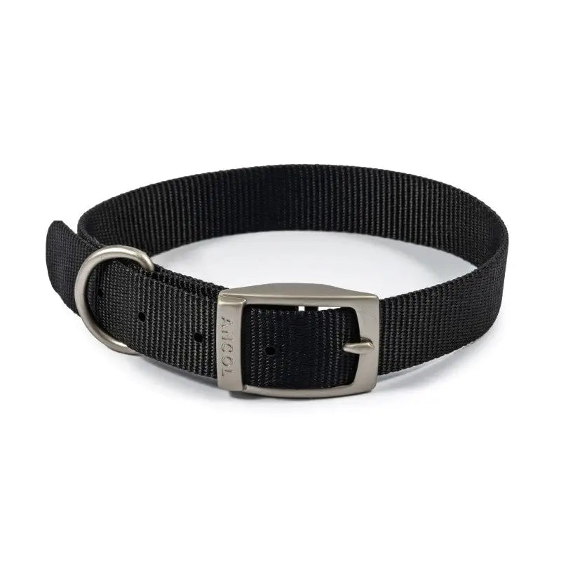 Ancol Viva Buckle Dog Collar 5 39-48cm Black - Pet Supplies