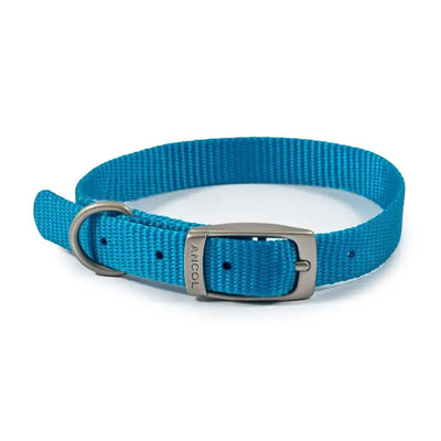 ANCOL VIVA BUCKLE DOG COLLAR 5 39-48cm BLUE - Pet Supplies