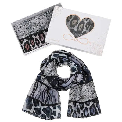 Animal Print Boxed Scarf (Assorted Designs - 1 Sent) - Scarf