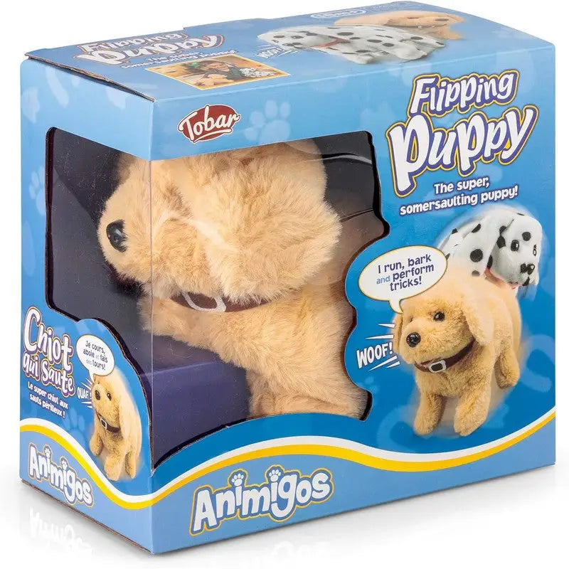 Animigos Flipping Puppy Labrador Dog Tan - Toys