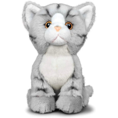 Animigos World Of Nature Grey Tabby Cat Soft Toy 20cm - Toys