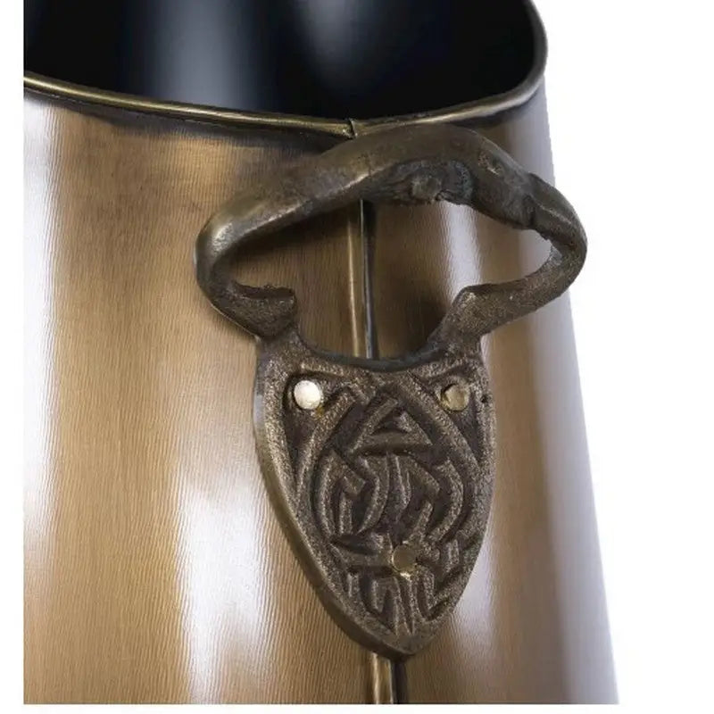 Antique Brass Coal Shute Scuttle 22x22x55cm - Fireside >>