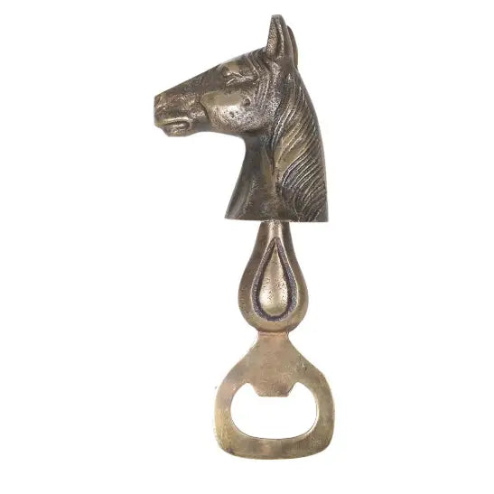 Antique Brass Horse Bottle Opener 13cm - Homeware