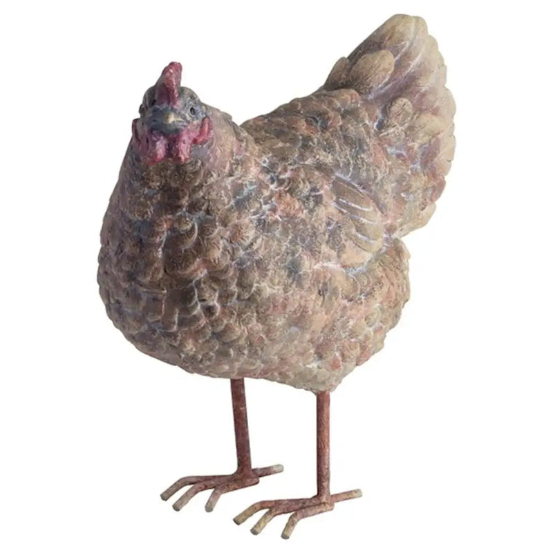 Antique Effect Large Hen Ornament 27 X 30cm - Figurines