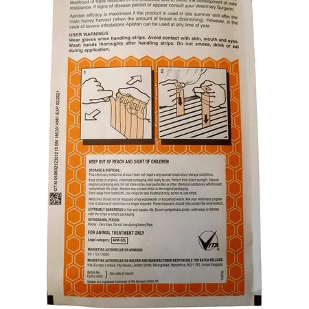 Apistan UK Varroa Control Stripes Beekeeping Equipment - 10