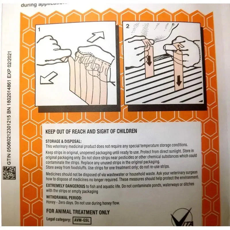 Apistan UK Varroa Control Stripes Beekeeping Equipment - 10