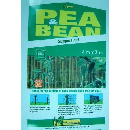 Apollo Pea & Bean Support Net 4x2M 153mm Mesh - Garden &