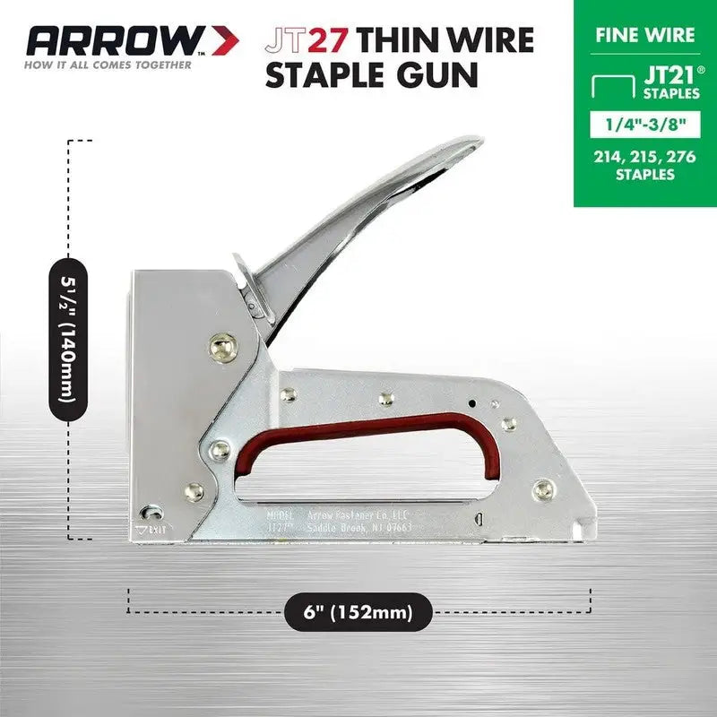 Arrow Jt21/t27 Staple Gun and Replacement Staples (6mm to 10mm