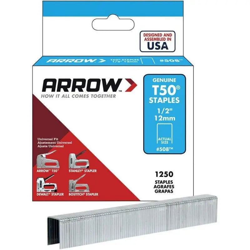 Arrow T50 Staple Gun and Replacement Staples (6mm to 12mm)