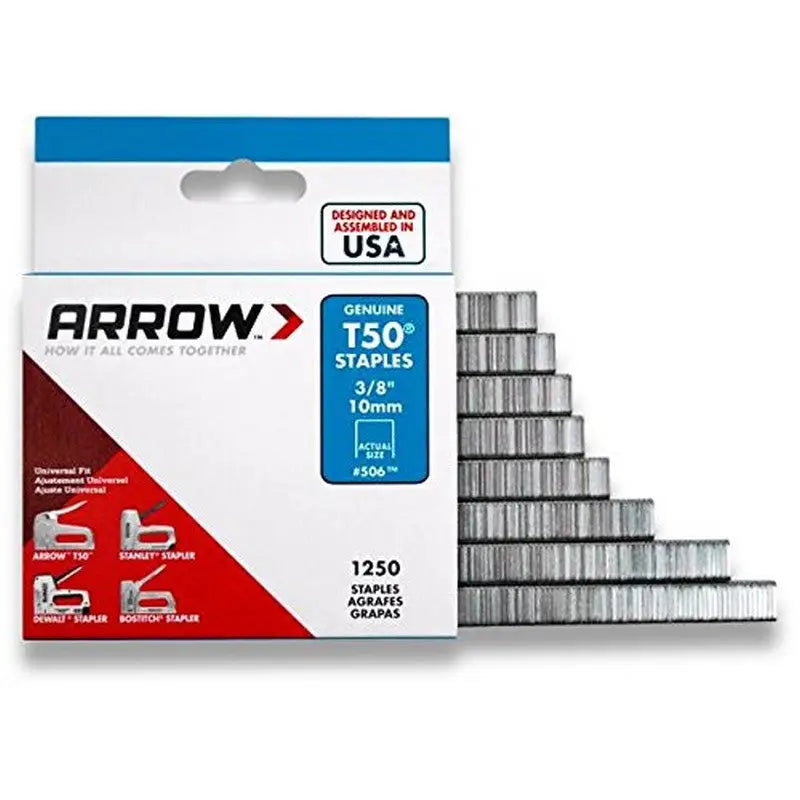 Arrow T50 Staple Gun and Replacement Staples (6mm to 12mm)