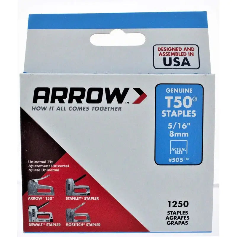 Arrow T50 Staple Gun and Replacement Staples (6mm to 12mm)