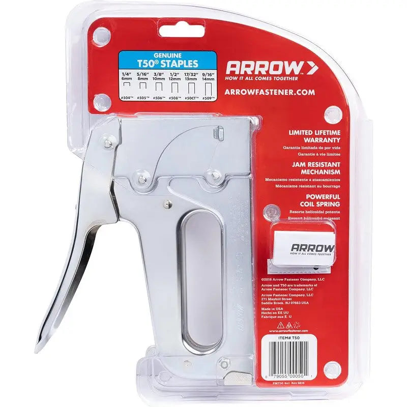 Arrow T50 Staple Gun and Replacement Staples (6mm to 12mm)