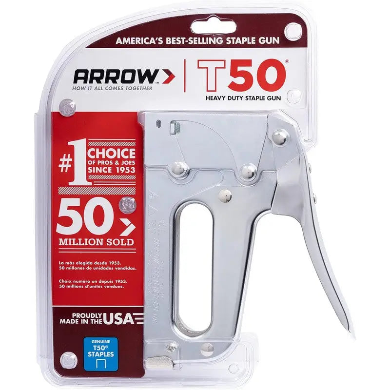 Arrow T50 Staple Gun and Replacement Staples (6mm to 12mm)
