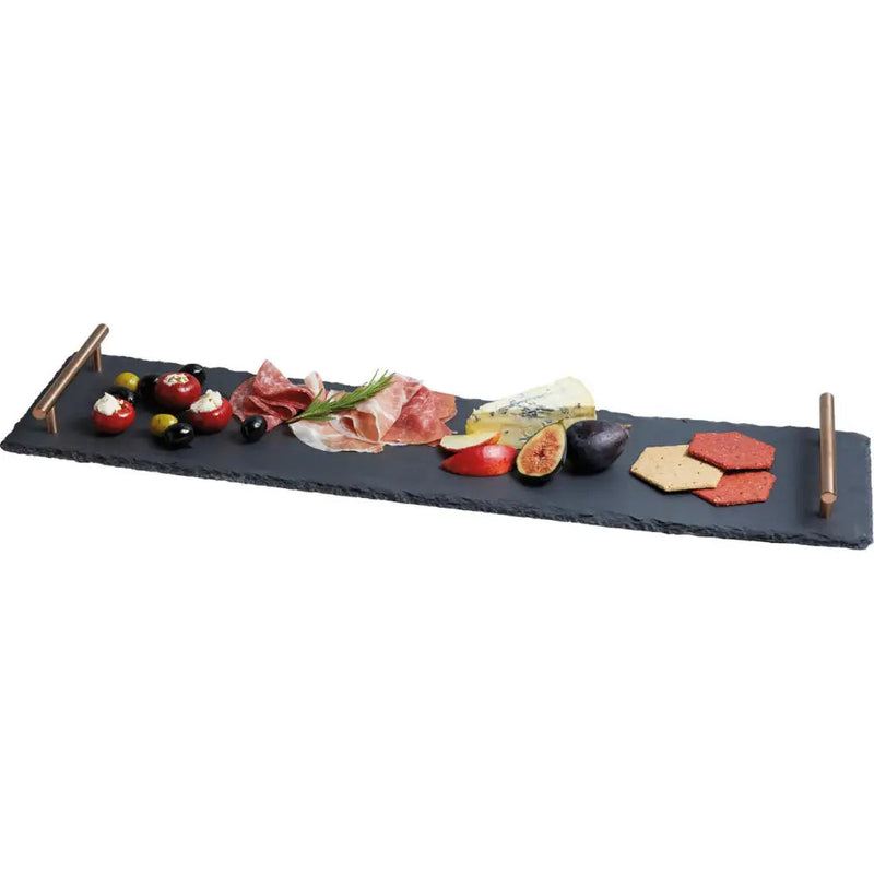 Artesa Serving Platter Slate 60x15cm - Silver OR Copper