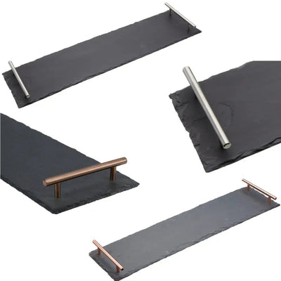 Artesa Serving Platter Slate 60x15cm - Silver OR Copper