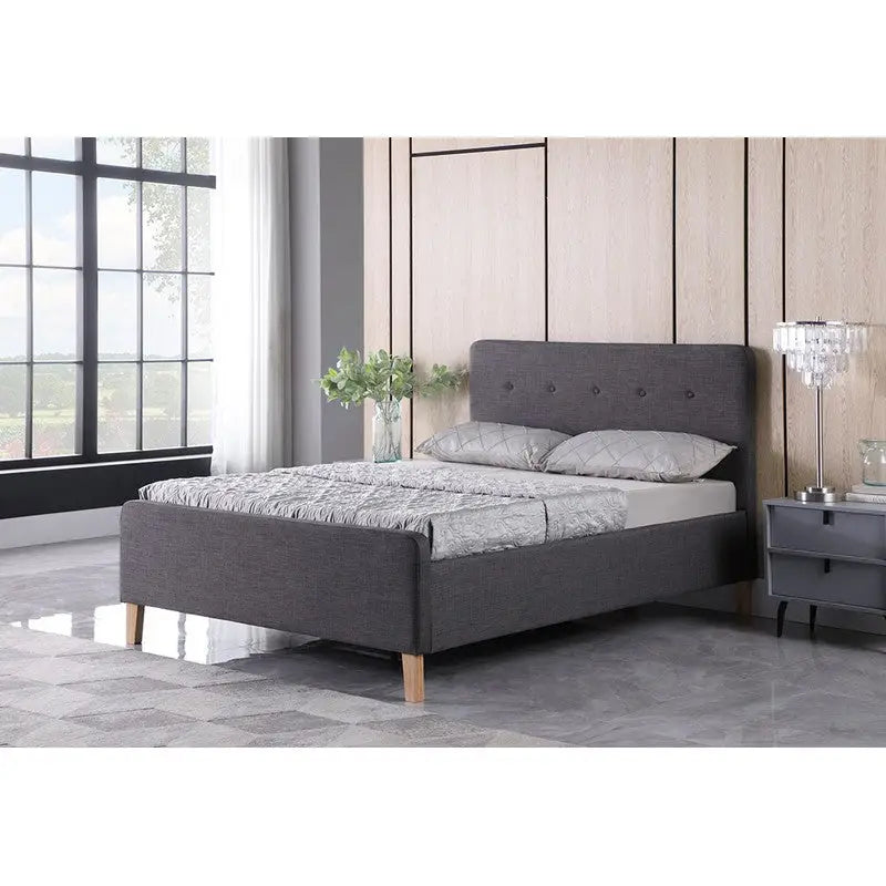 Ashgrove Grey Fabric Ottoman Gas Lift Bed - 4ft 6 Double Bed
