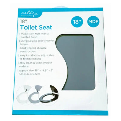 Ashley 18 MDF Toilet Seat - Grey - Toilet Seat
