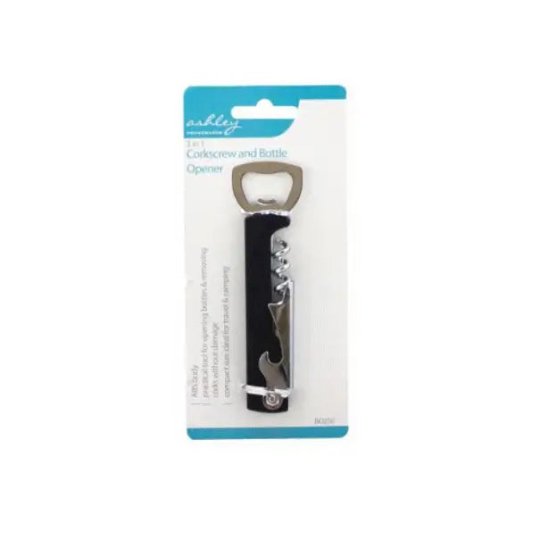 Ashley 3 In 1 Corkscrew And Bottle Opener - Kitchenware >>