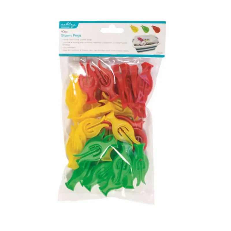 Ashley Homewares Cyclone Storm Washing Line Pegs 40 Pack Stewart