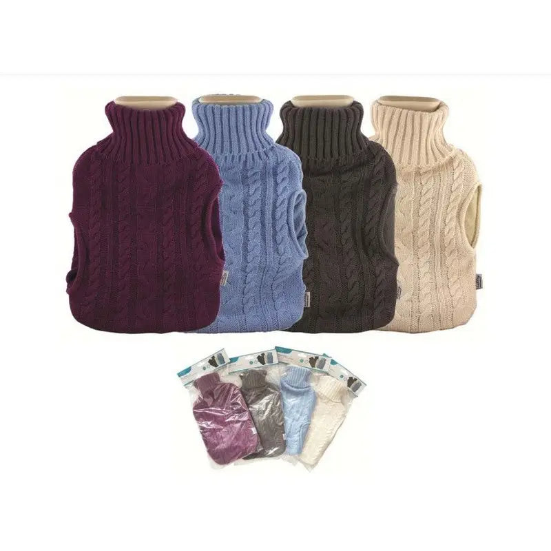 Ashley Knitted With Pockets Hot Water Bottle - 2 Litre
