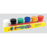 Assorted Colour Washable Poster Paints - 6 Pack - Paint