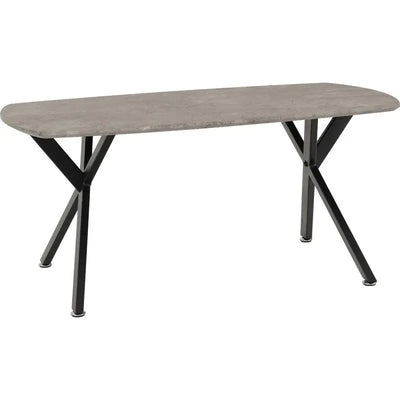 Athens Oval Coffee Table - Concrete Effect - Furniture >>