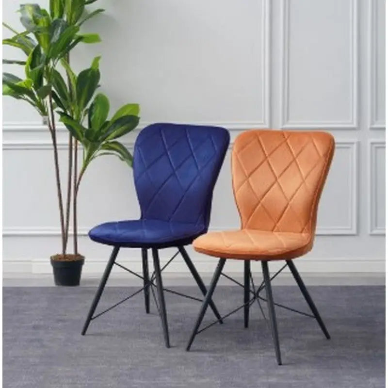 Avery Extending Dining Table Including 4 Baily Blue Velvet