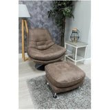 Axis Fabric Swivel Armchair Range (Matching Footstool
