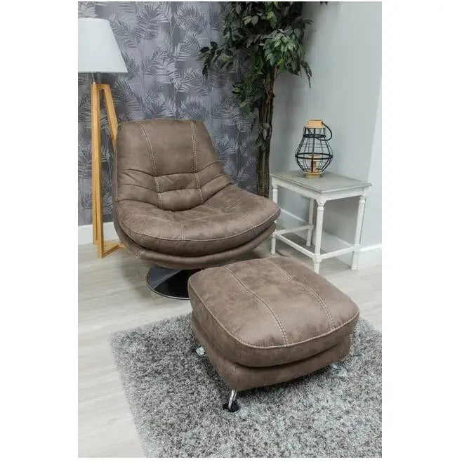 Axis Fabric Swivel Armchair Range (Matching Footstool