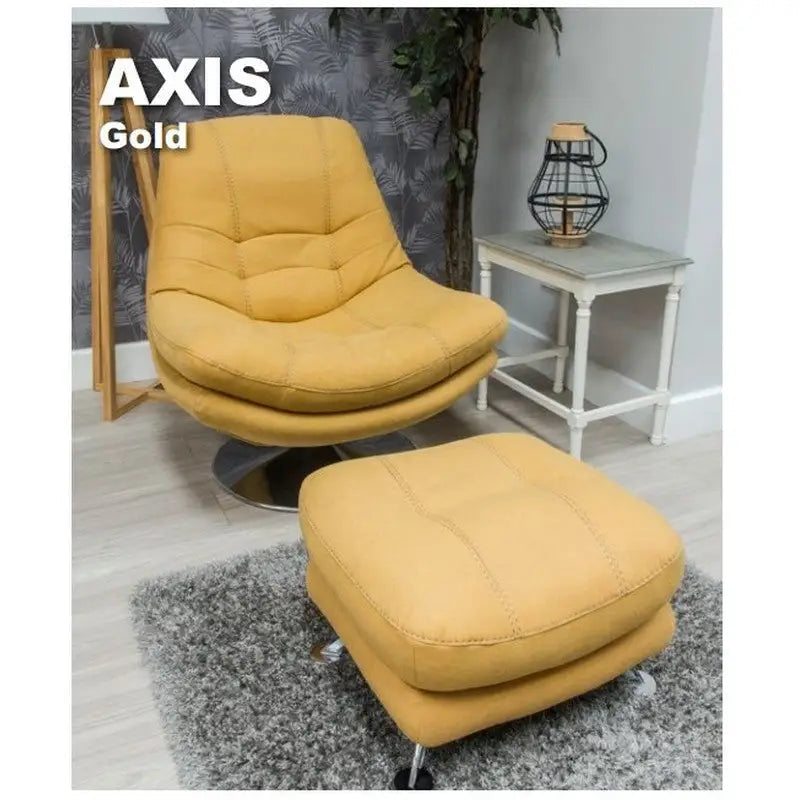 Axis Fabric Swivel Armchair Range (Matching Footstool