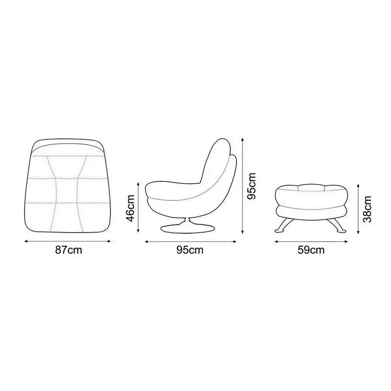 Axis Fabric Swivel Armchair Range (Matching Footstool