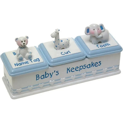 Baby Boy Triple Keepsake Box (DISC) - Giftware >> Occasional