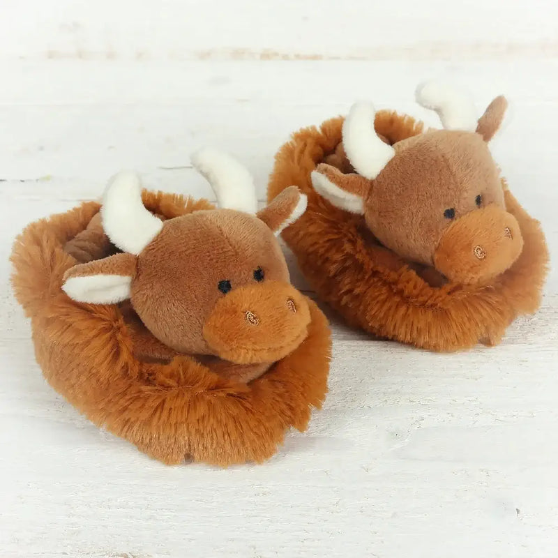 Baby Slippers Cream - (0-6Months) - Cow Sheep and Bunny