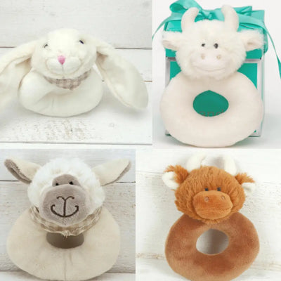 Baby Toy Rattle - Cow Sheep and Bunny Designs Available