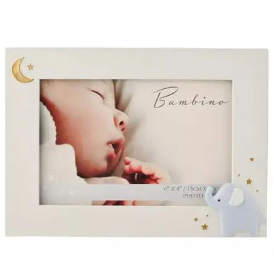 Bambino Photo Frame with Elephant Icon 6’’ x 4’’ - Giftware