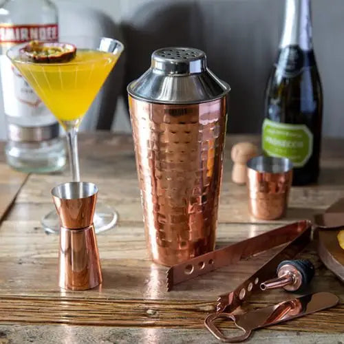 Bar Craft 7 Piece Cocktail Making Set - Copper Finish -