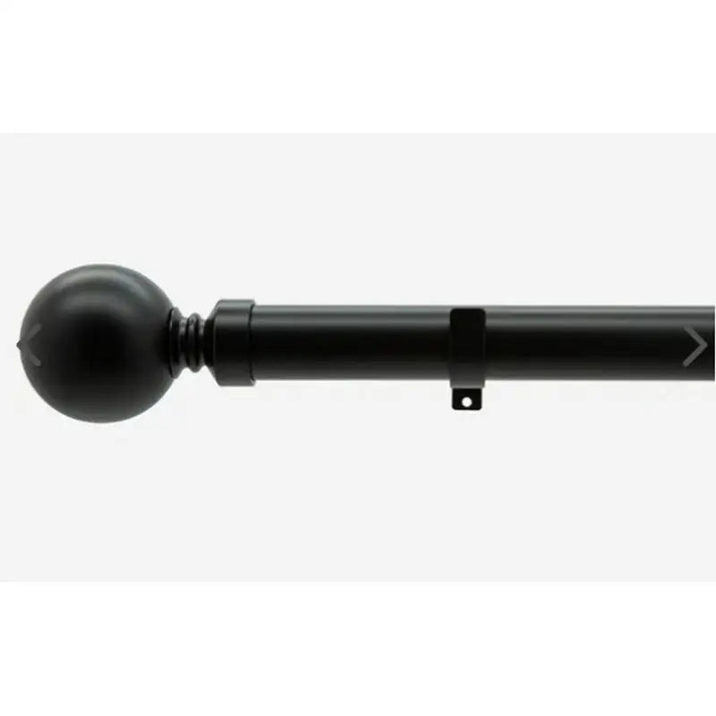 Bargin Box Black Metal Curtain Pole 110 - 200cm - 3 Types