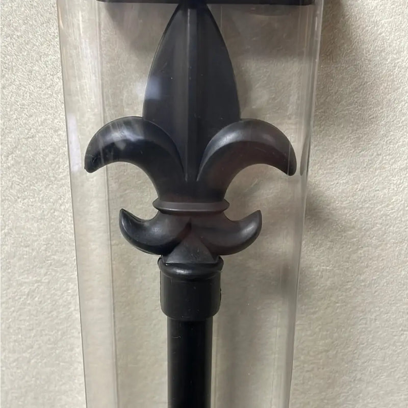 Bargin Box Black Metal Curtain Pole 110 - 200cm - 3 Types