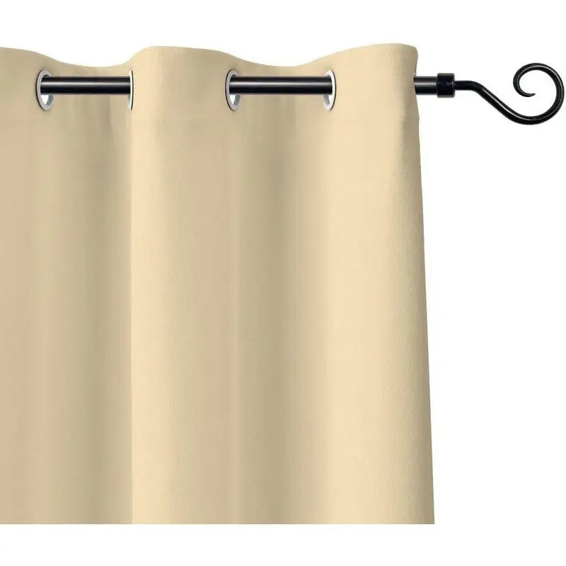 Bargin Box Black Metal Curtain Pole 110 - 200cm - 3 Types