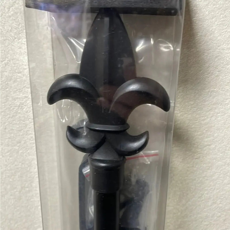 Bargin Box Black Metal Curtain Pole 110 - 200cm - 3 Types