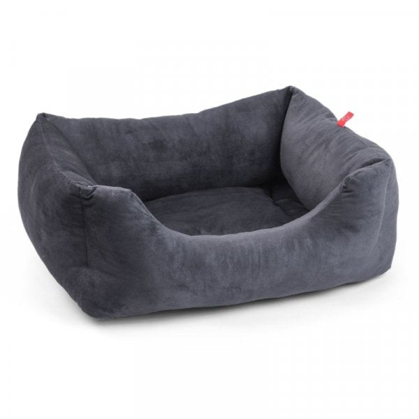 Zoon Charcoal Grey Velour Square Pet Bed S (Small)