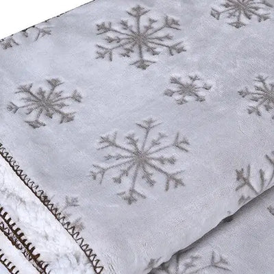 Beige / White Cosy Xmas Throw - Seasonal >> Christmas >>
