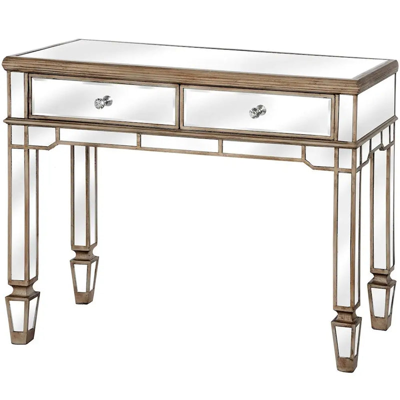 Belfry Mirrored 2 Drawer Console Table 100 x 40 x 80cm -