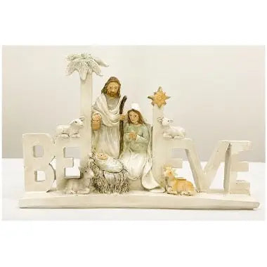 Believe’ Nativity Décor 20cm - Christmas >> Decorations